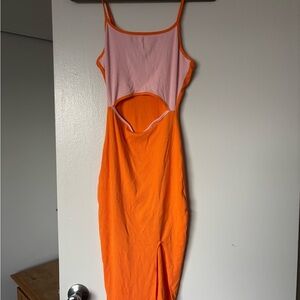 Orange and Pink Cutout Dress never worn